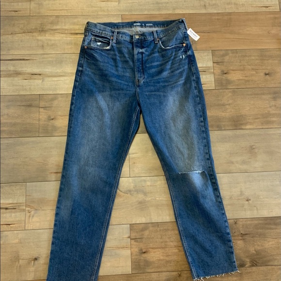 Old Navy Extra Sky Hi Straight Cut-Off Jeans - Size 18 Tall- NWT - Picture 4 of 13